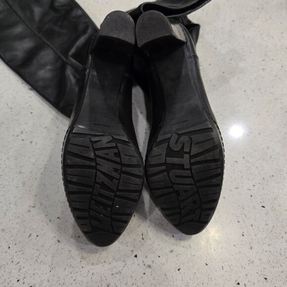 Stuart Weitzman Black Heeled Boots - Picture 3 of 13